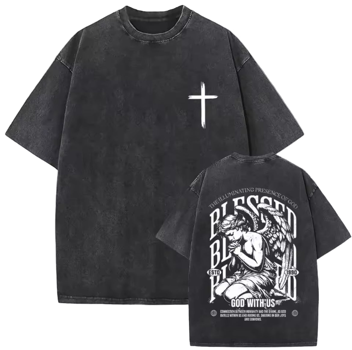 Blessed Angel Graphic T-Shirt - Cotton Oversized Tee