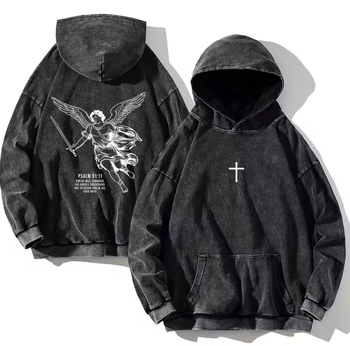 Palms 91:11 Angle Washed Hoodie