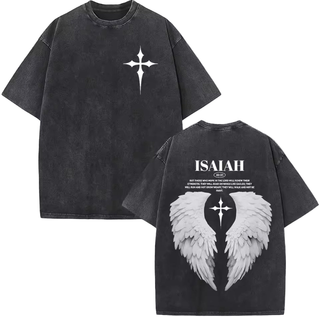 Isaiah 40:31 Graphic T-Shirt - Cotton Oversized Tee